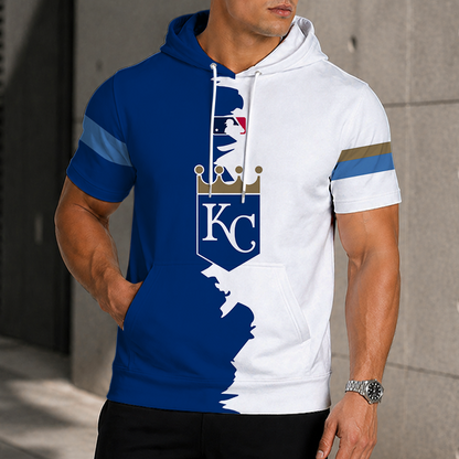 [FLASH SALE] NEW CUSTOMIZED MLB19 KCR KANSAS CITY ROYALS SHORT SLEEVE HOODIE