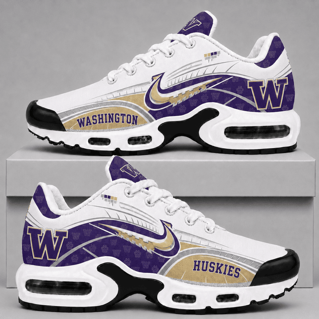 [FAN FAVORITE] NEW CUSTOMIZED NCAA FBS19 WSH WASHINGTON HUSKIES AIR MAX PLUS SNEAKERS