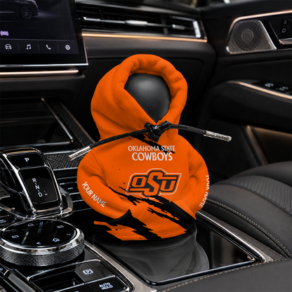 [FAN FAVORITE] NEW CUSTOMIZED NCAA CWS19 OSC OKLAHOMA STATE COWBOYS AUTOMOTIVE HOODIE SHIFT KNOB COVER
