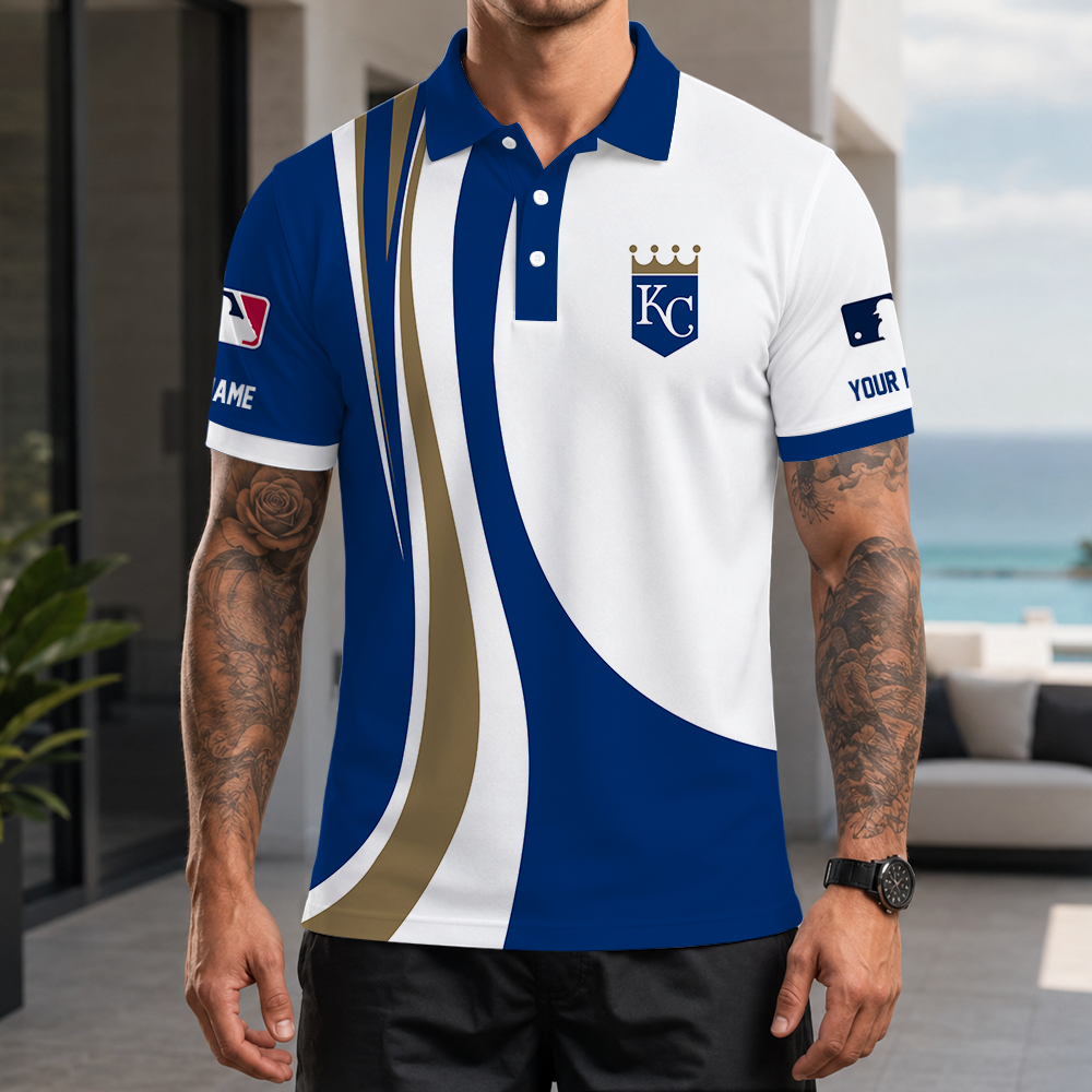 [FLASH SALE] NEW CUSTOMIZED MLB19 KCR KANSAS CITY ROYALS POLO SHIRT
