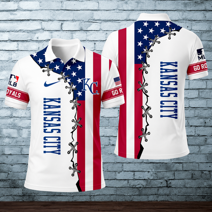 [FLASH SALE] NEW CUSTOMIZED MLB19 KCR KANSAS CITY ROYALS POLO SHIRT
