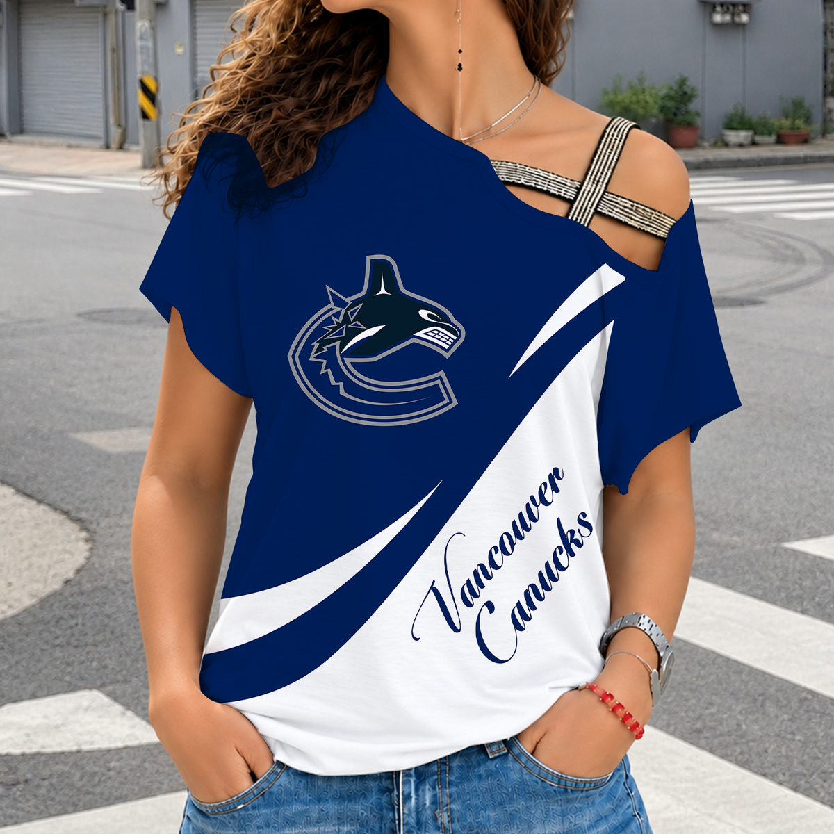 [SUPER SALE] NEW CUSTOMIZED NHL19 VCC VANCOUVER CANUCKS SHOULDER SHIRT
