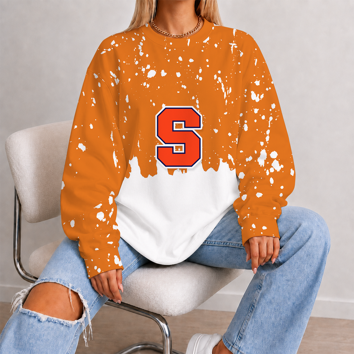 [FAN FAVORITE] NEW CUSTOMIZED NCAA MAM19 SYO SYRACUSE ORANGE STRAPPY UNISEX SWEATSHIRT