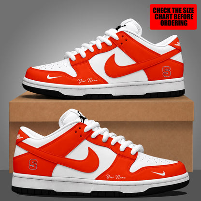 [FAN FAVORITE] NEW CUSTOMIZED NCAA MAM19 SYO SYRACUSE ORANGE STRAPPY DUNK LOW SHOES