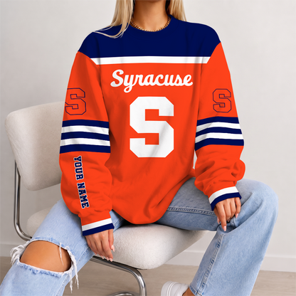 [FAN FAVORITE] NEW CUSTOMIZED NCAA MAM19 SYO SYRACUSE ORANGE STRAPPY UNISEX SWEATSHIRT