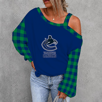 [SUPER SALE] NEW CUSTOMIZED NHL19 VCC VANCOUVER CANUCKS DROP SHOULDER SWEATSHIRT