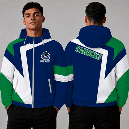 [SUPER SALE] NEW CUSTOMIZED NHL19 VCC VANCOUVER CANUCKS WINDBREAKER JACKET