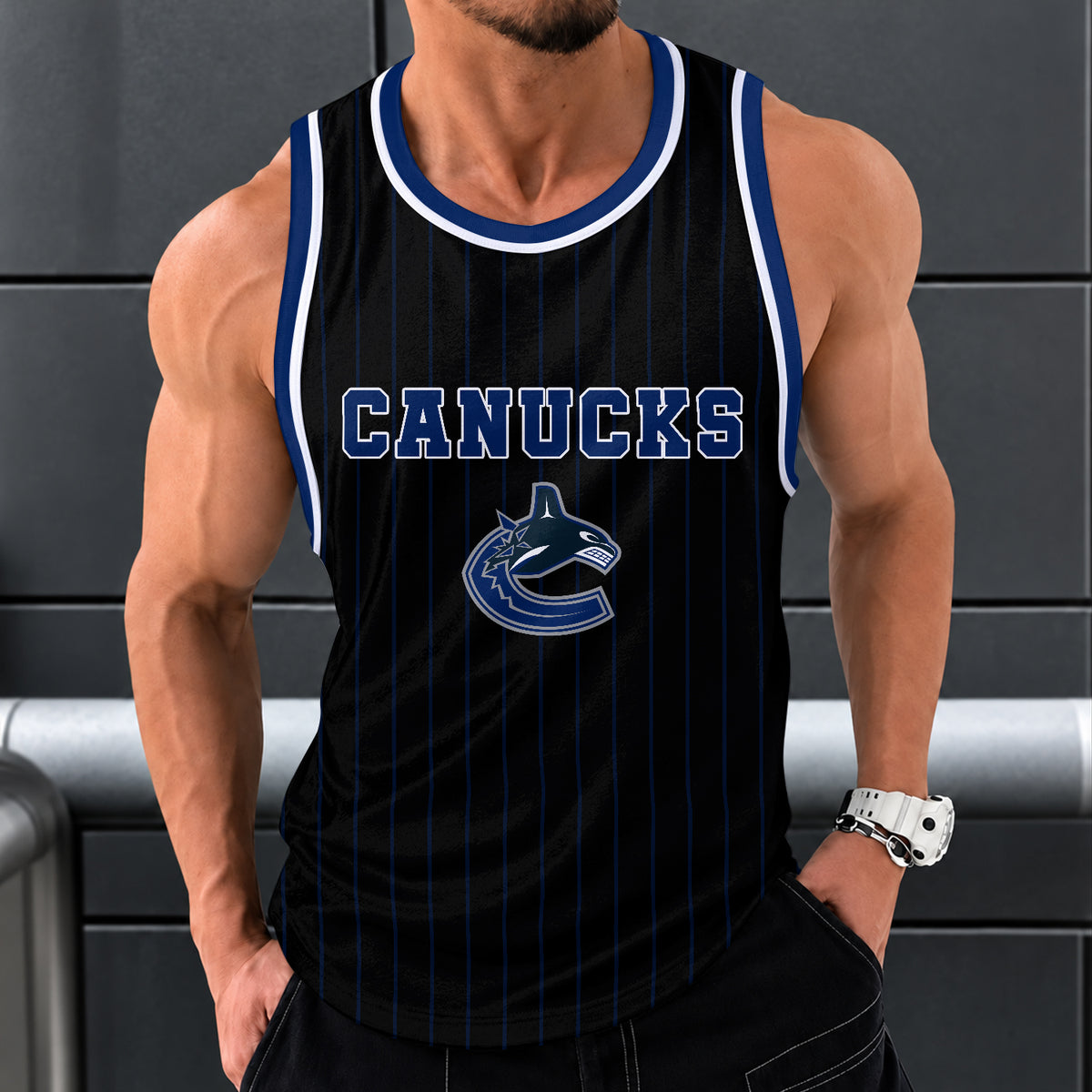 [SUPER SALE] NEW CUSTOMIZED NHL19 VCC VANCOUVER CANUCKS UNISEX TANK TOP