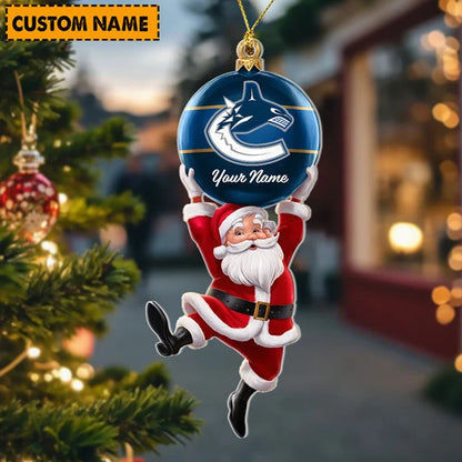 [SUPER SALE] NEW CUSTOMIZED NHL19 VCC VANCOUVER CANUCKS CHRISTMAS ACRYLIC ORNAMENT
