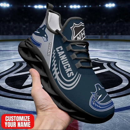 [SUPER SALE] NEW CUSTOMIZED NHL19 VCC VC CANUCKS PREMIUM CLUNKY SNEAKERS