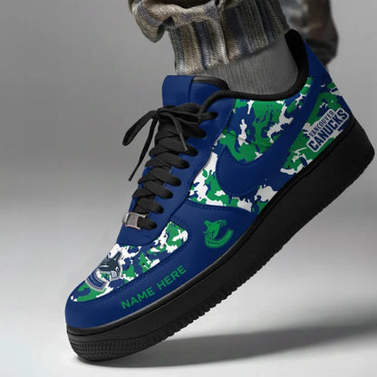 [SUPER SALE] NEW CUSTOMIZED NHL19 VANCOUVER CANUCKS AF1 SHOES