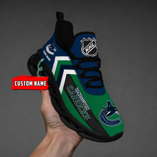 [SUPER SALE ] NEW CUSTOMIZED NHL19 VANCOUVER CANUCKS MAX SOUL SHOES