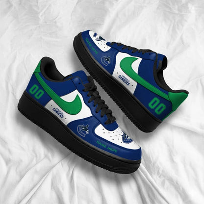[SUPER SALE] NEW CUSTOMIZED NHL19 VANCOUVER CANUCKS AF1 SHOES