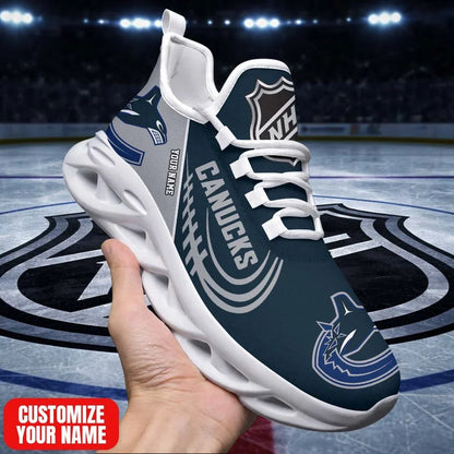 [SUPER SALE] NEW CUSTOMIZED NHL19 VCC VC CANUCKS PREMIUM CLUNKY SNEAKERS
