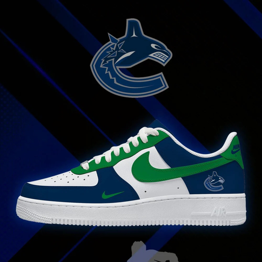 LIMITED EDITION - NEW CUSTOMIZED NHL19 VANCOUVER CANUCKS AF1 SHOES