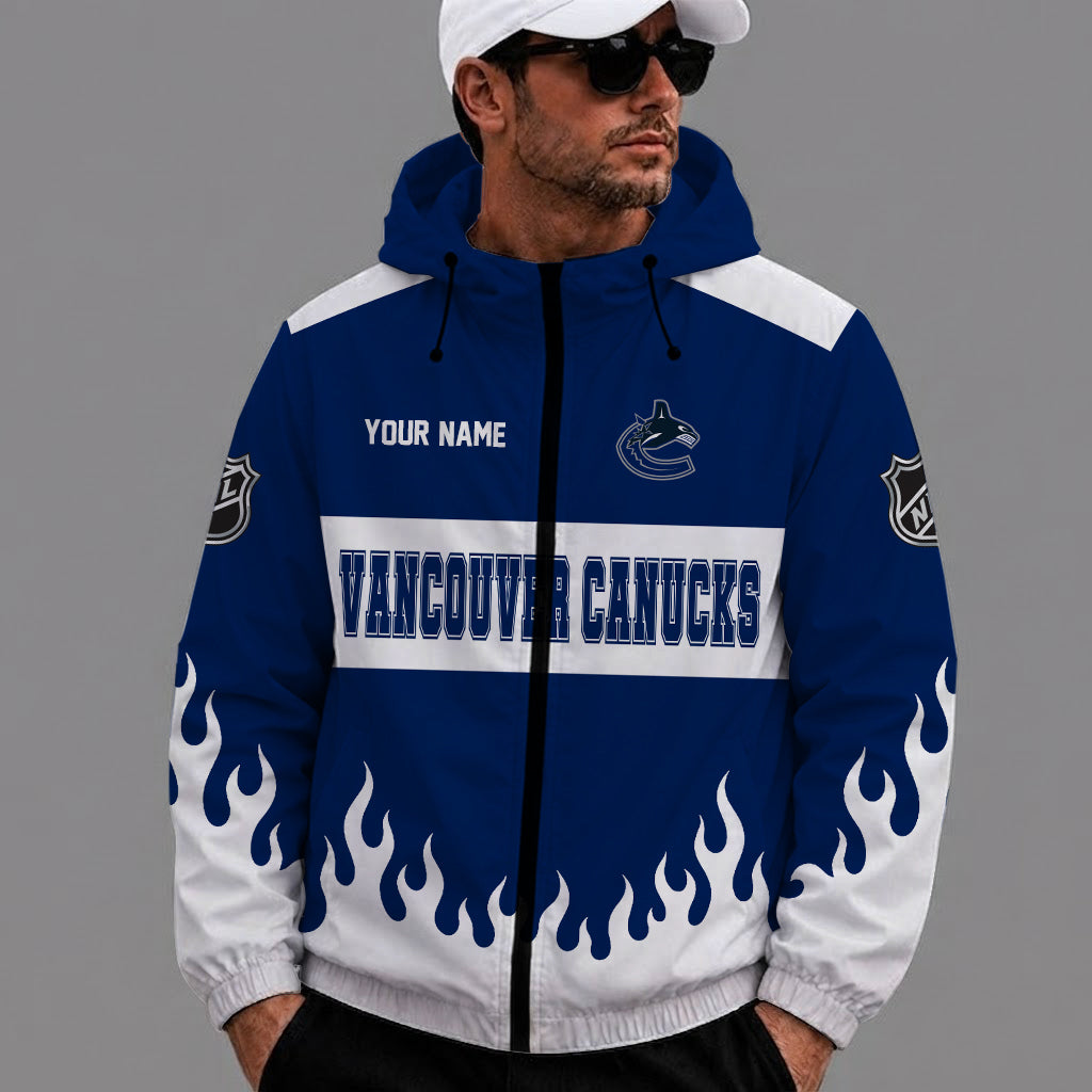 [SUPER SALE] NEW CUSTOMIZED NHL19 VCC VANCOUVER CANUCKS WINDBREAKER JACKET