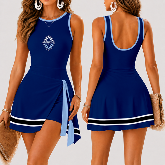 [FAN EXCLUSIVE] NEW CUSTOMIZED MLS19 VWF VANCOUVER WHITECAPS FC WOMEN'S SUMMER SKORT DRESS