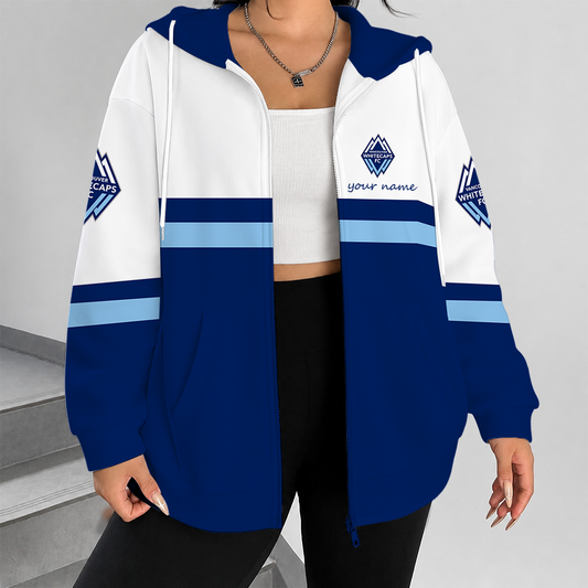 [FAN EXCLUSIVE] NEW CUSTOMIZED MLS19 VWF VANCOUVER WHITECAPS FC ZIP HOODIE