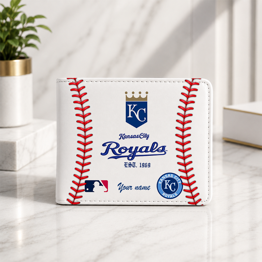[FLASH SALE] NEW CUSTOMIZED MLB19 KCR KANSAS CITY ROYALS LEATHER WALLET