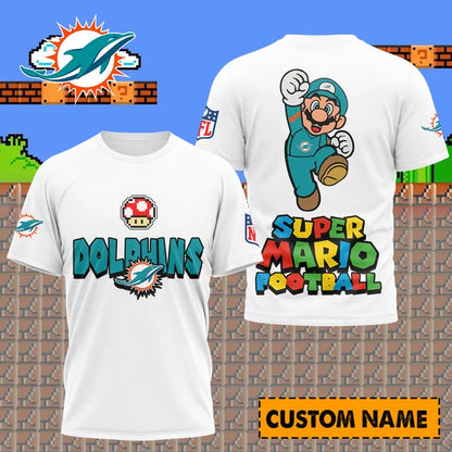 [SPECIAL OFFER] NEW CUSTOMIZED NFL19 MDP MIAMI DOLPHINS SUPER MARIO T-SHIRT, HOODIE, ZIP HOODIE