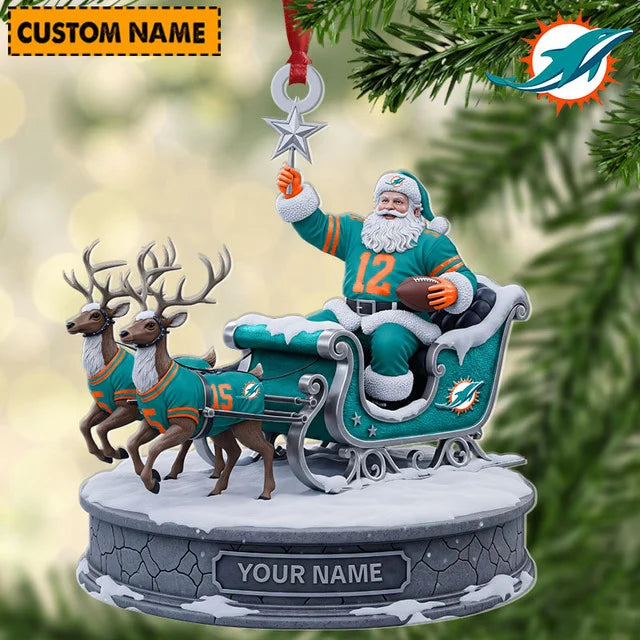 [SPECIAL OFFER] NEW CUSTOMIZED NFL19 MDP MIAMI DOLPHINS CHRISTMAS ACRYLIC ORNAMENT
