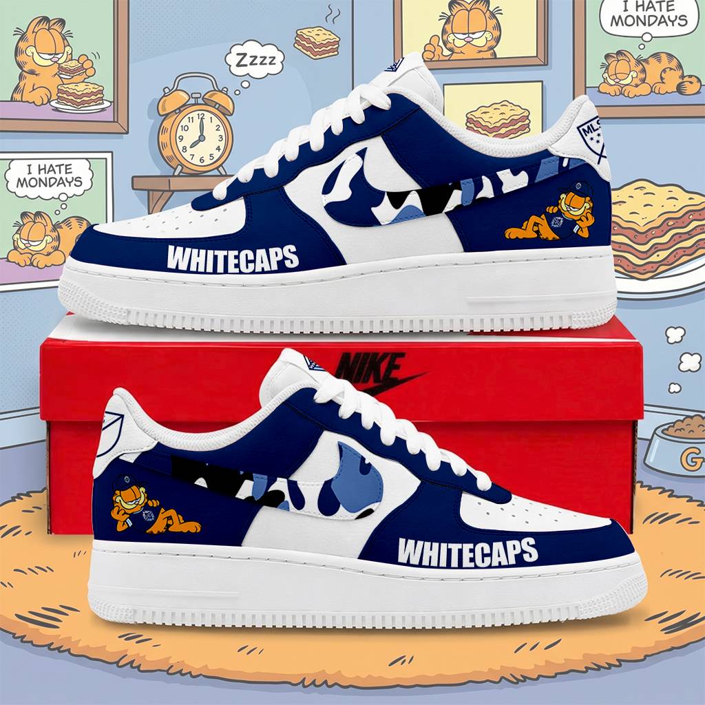 FINAL SALE - NEW CUSTOMIZED MLS19 VWF VANCOUVER WC FC x GARFIELD AF1 SNEAKERS