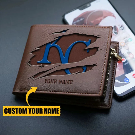 [FLASH SALE] NEW CUSTOMIZED MLB19 KCR KANSAS CITY ROYALS LEATHER WALLET