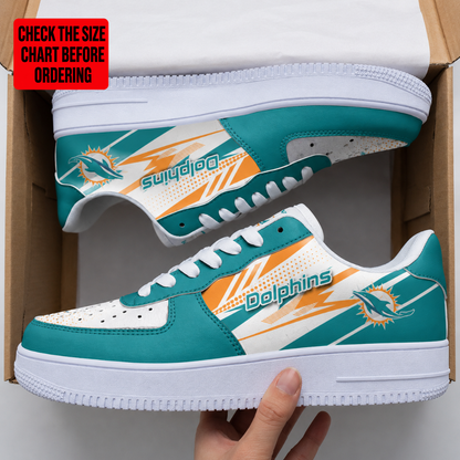 [SPECIAL OFFER] NEW CUSTOMIZED NFL19 MDP MIAMI DOLPHINS AF1 SNEAKERS