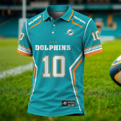 [SPECIAL OFFER] NEW CUSTOMIZED NFL19 MDP MIAMI DOLPHINS POLO SHIRT