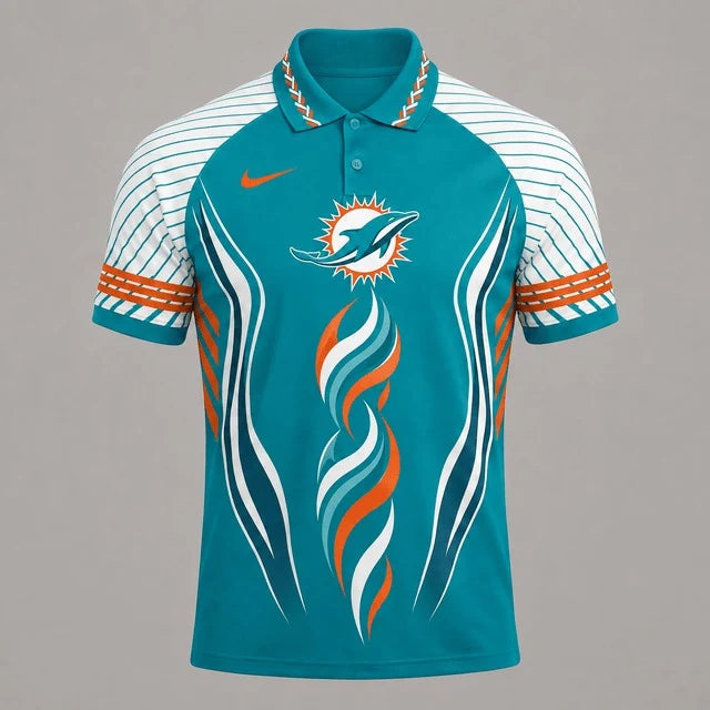 [SPECIAL OFFER] NEW CUSTOMIZED NFL19 MDP MIAMI DOLPHINS POLO SHIRT