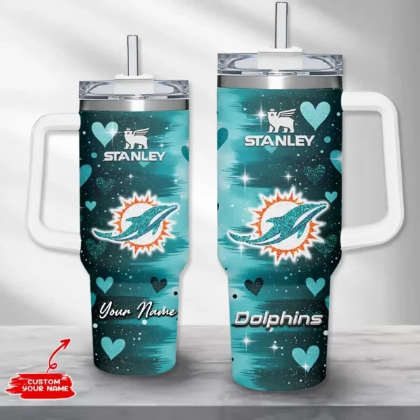 [SPECIAL OFFER] NEW CUSTOMIZED NFL19 MDP MIAMI DOLPHINS HALLOWEEN  40OZ TUMBLER