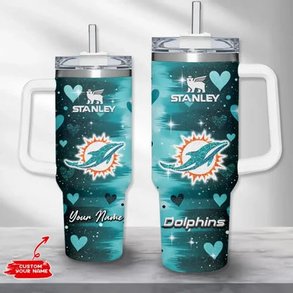 [SPECIAL OFFER] NEW CUSTOMIZED NFL19 MDP MIAMI DOLPHINS HALLOWEEN  40OZ TUMBLER