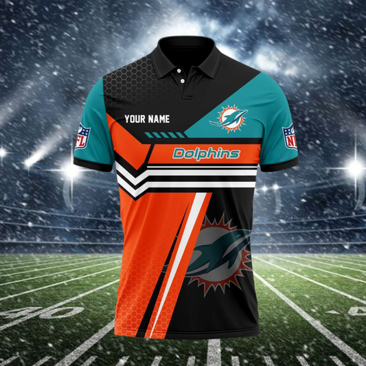 [SPECIAL OFFER] NEW CUSTOMIZED NFL19 MDP MIAMI DOLPHINS POLO SHIRT