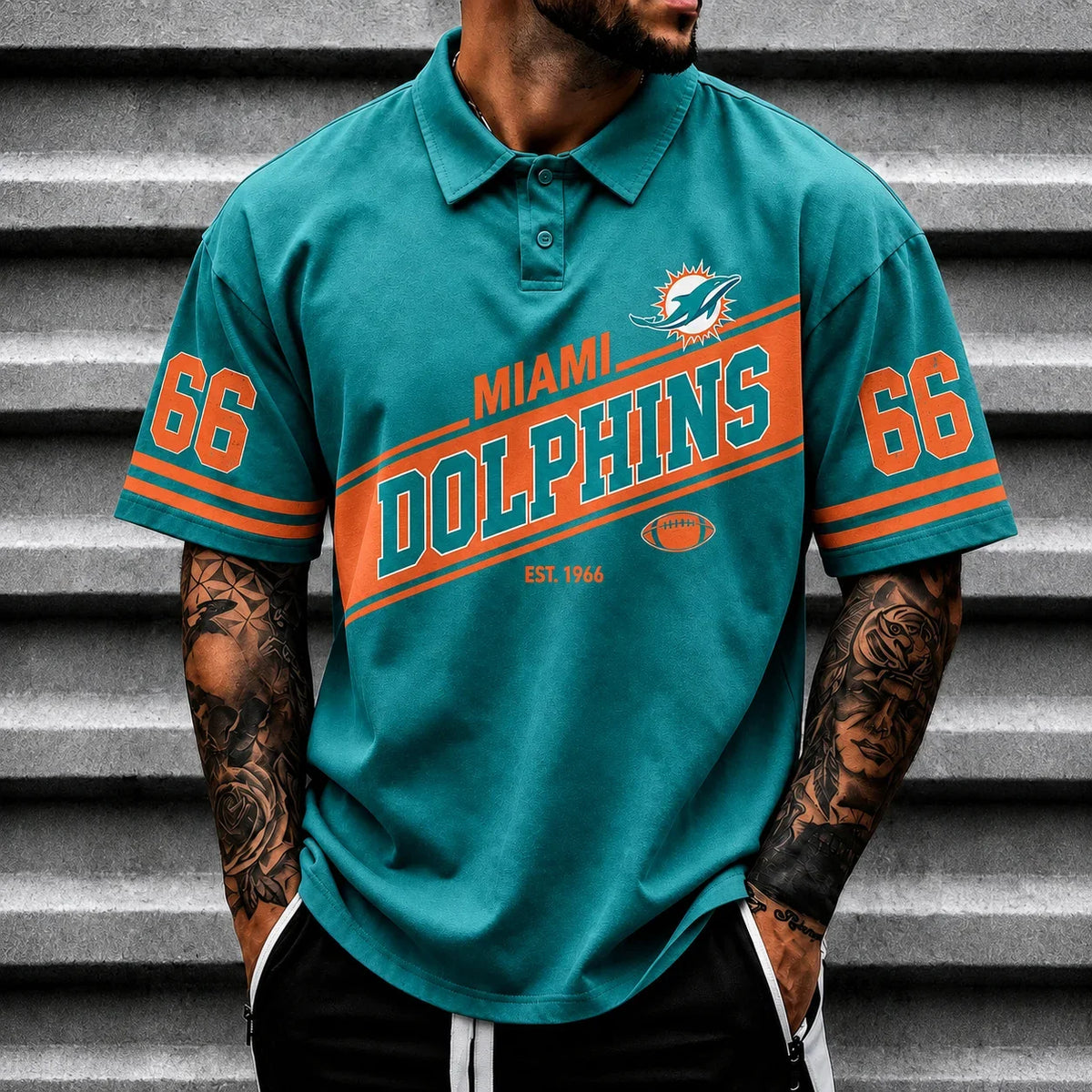 [SPECIAL OFFER] NEW CUSTOMIZED NFL19 MDP MIAMI DOLPHINS POLO SHIRT