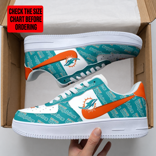 [SPECIAL OFFER] NEW CUSTOMIZED NFL19 MDP MIAMI DOLPHINS AF1 SHOES