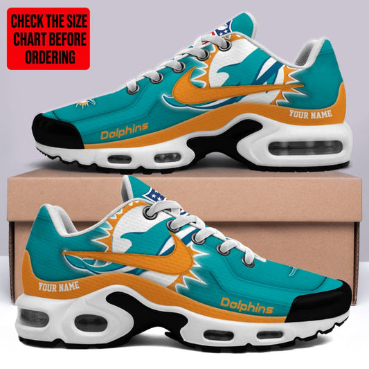 [SPECIAL OFFER] NEW CUSTOMIZED NFL19 MDP MIAMI DOLPHINS AIR MAX PLUS SNEAKERS