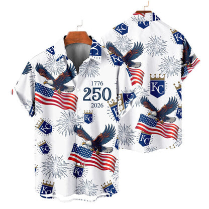 [FLASH SALE] NEW CUSTOMIZED MLB19 KCR KANSAS CITY ROYALS UNISEX HAWAIIAN SHIRT