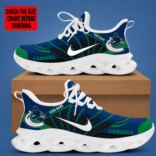 [SUPER SALE] NEW CUSTOMIZED NHL19 VCC VANCOUVER CANUCKS CLUNKY SNEAKERS