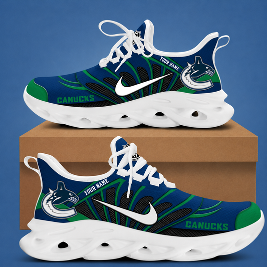 [SUPER SALE] NEW CUSTOMIZED NHL19 VCC VANCOUVER CANUCKS CLUNKY SNEAKERS