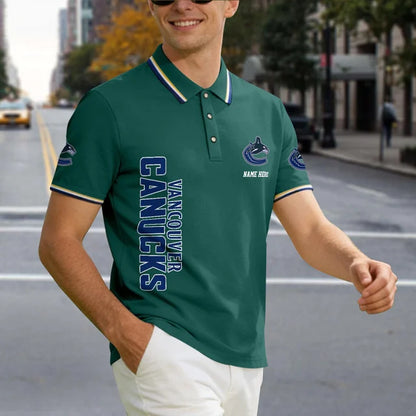 [SUPER SALE] NEW CUSTOMIZED NHL19 VCC VANCOUVER CANUCKS POLO SHIRT