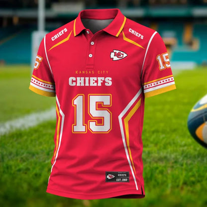 [SPECIAL OFFER] NEW CUSTOMIZED NFL01 KCC KANSAS CITY CHIEFS POLO SHIRT