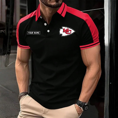 [SPECIAL OFFER] NEW CUSTOMIZED NFL01 KCC KANSAS CITY CHIEFS POLO SHIRT