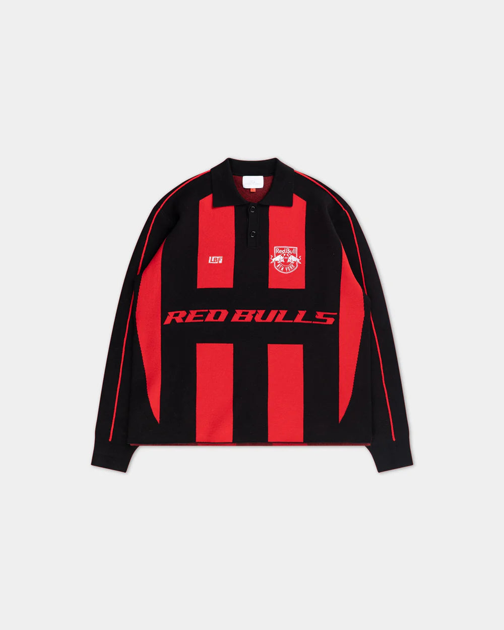 LIMITED EDITION - NEW CUSTOMIZED MLS01 NRB NY RED BULLS LONG SLEEVE POLO