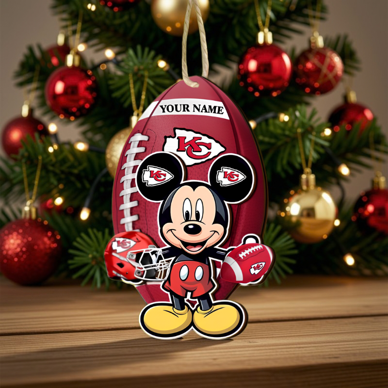 [SPECIAL OFFER] NEW CUSTOMIZED NFL01 KCC KANSAS CITY CHIEFS CHRISTMAS ACRYLIC ORNAMENT
