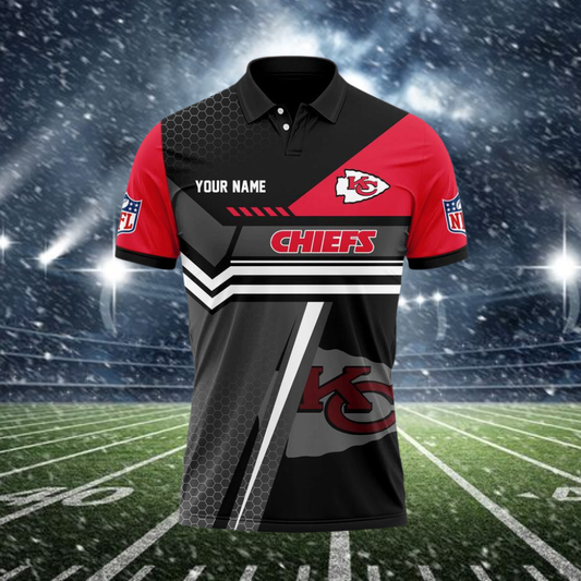 [SPECIAL OFFER] NEW CUSTOMIZED NFL01 KCC KANSAS CITY CHIEFS POLO SHIRT