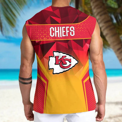 [SPECIAL OFFER] NEW CUSTOMIZED NFL01 KCC KANSAS CITY CHIEFS MEN'S GYM SHIRT