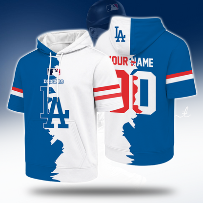 [FLASH SALE] NEW CUSTOMIZED MLB02 LAD LOS ANGELES DODGERS SHORT SLEEVE HOODIE