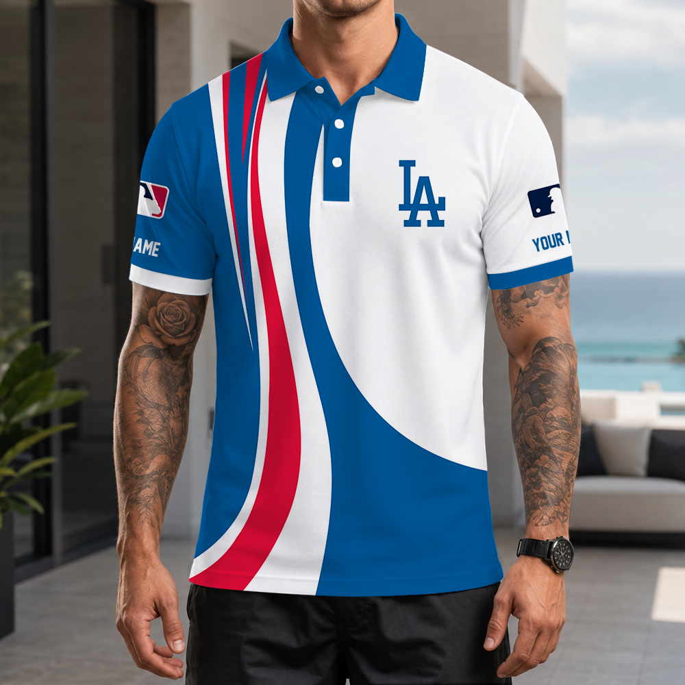 [FLASH SALE] NEW CUSTOMIZED MLB02 LAD LOS ANGELES DODGERS POLO SHIRT