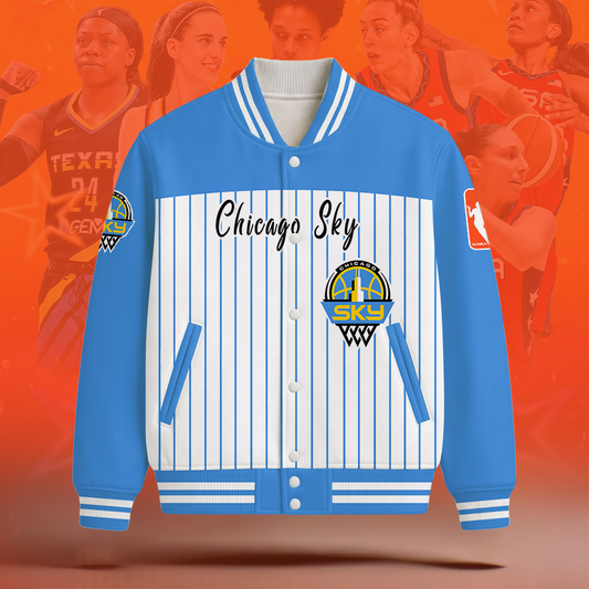[FAN FAVORITE] NEW CUSTOMIZED WNBA02 CCS CHICAGO SKY BASEBALL JACKET