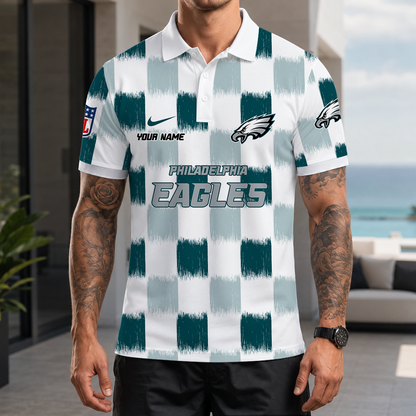 [SPECIAL OFFER] NEW CUSTOMIZED NFL02 PPE PHILADELPHIA EAGLES POLO SHIRT